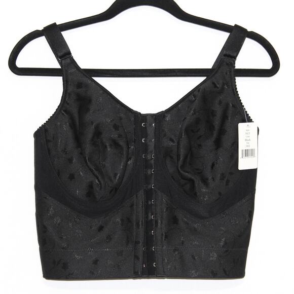 Elila 5415 Jacquard Soft-cup Front Hook Longline Bra Corset 38DD NWT - Picture 2 of 4